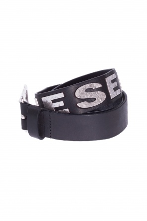 Leather belt with metal logo, zdjęcie 2 Leather belt with metal logo od Diesel